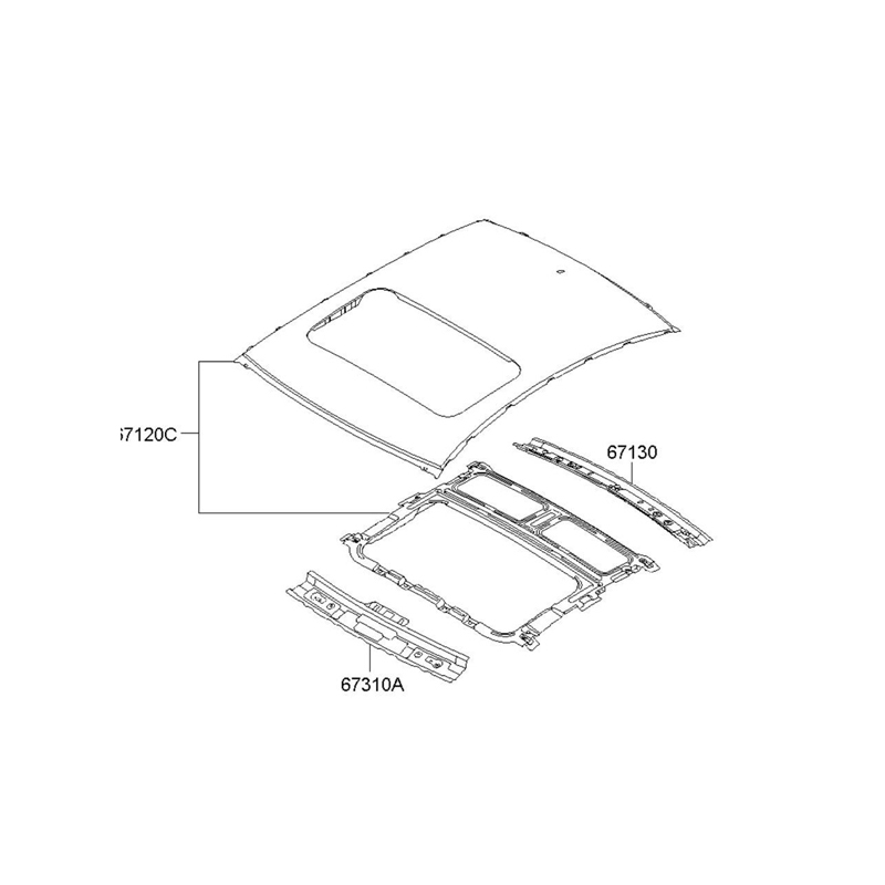 ROOF W COMPATIBLE WITH 2006 HYUNDAI ELANTRA